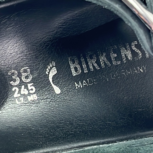 Birkenstock Arizona Oiled Leather  EU38 245 L7 M5 Narrow Black Germany Sandals - Picture 4 of 10